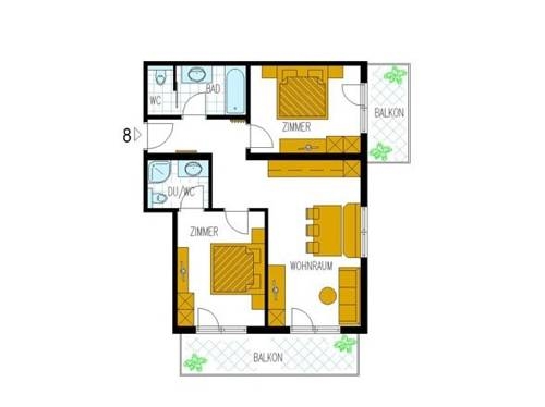 Imagen general del Alpin Apart Bacher. Foto 2