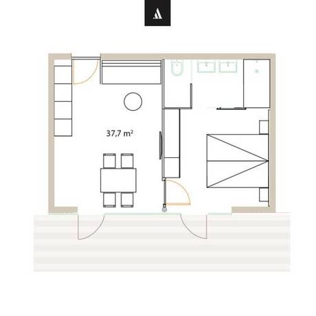 Imagen de la habitación del Apart6580. Foto 3