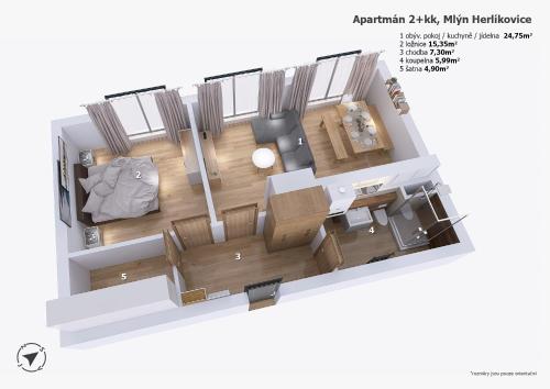 Imagen general del Apartm&aacute;ny Ml&yacute;n Herl&iacute;kovice. Foto 2
