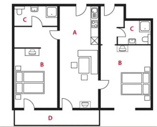 Imagen de la habitación del Appart Andrea. Foto 38