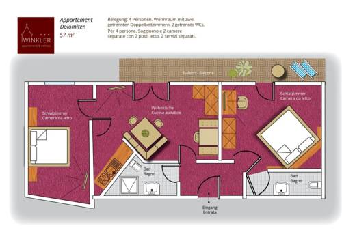 Imagen de la habitación del Appartement- Und Wellnesshotel Winkler. Foto 10