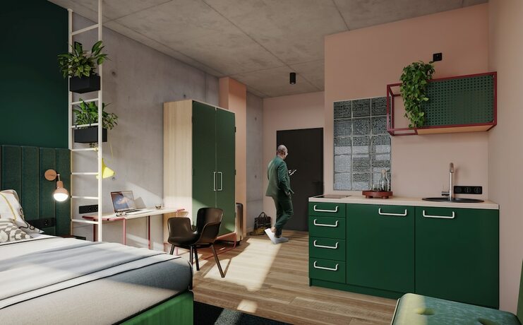 Imagen de la habitación del Basecamp Student Dortmund. Foto 7