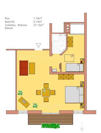 Imagen de la habitación del Biohotel-Regenerationszentrum Mauth&auml;usl. Foto 9