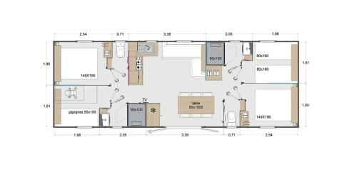 Imagen de la habitación del CAMPING Bassin Arcachon - LES GOELANDS. Foto 12
