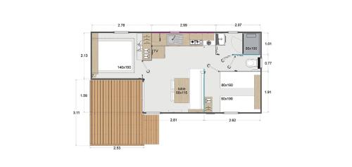 Imagen de la habitación del CAMPING Bassin Arcachon - LES GOELANDS. Foto 16