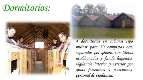 Imagen de la habitación del Campamento Zirahuén. Foto 8