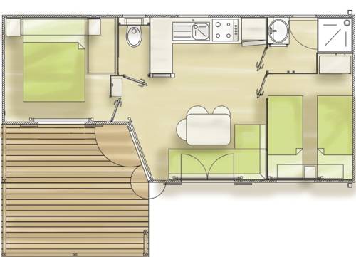Imagen de la habitación del Camping Aquarev. Foto 2