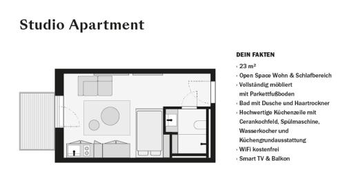 Imagen de la habitación del JOYN Munich Rose - Serviced Apartments. Foto 8