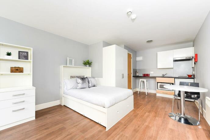 Imagen general del Modern Ensuite Rooms with Shared Kitchen at Tramways in Chester for Students Only. Foto 15