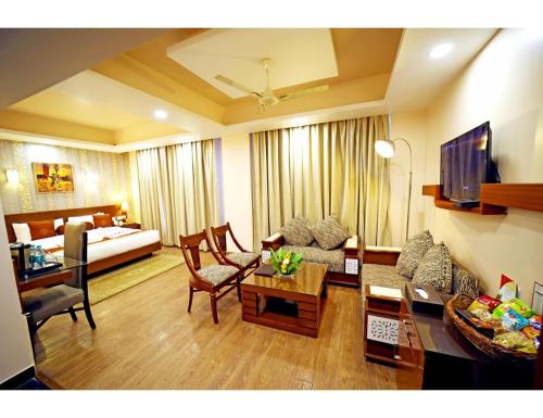 Imagen de la habitación del The Red Velvet Hotel Samarpan, Patna. Foto 17
