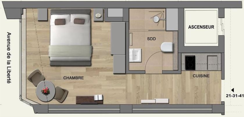 Imagen de la habitación del The Residence Gare. Foto 12