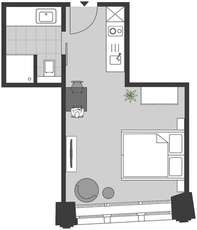 Imagen general del &Uuml;berFluss Apartments. Foto 4