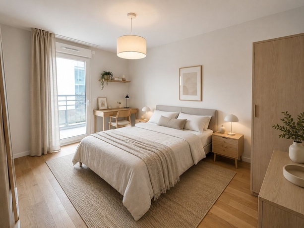 Imagen de la habitación del Zenao Appart\'h&ocirc;tels Issy-les-Moulineaux. Foto 3