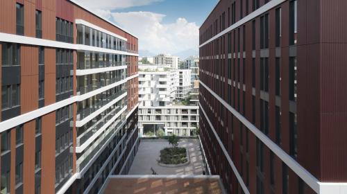 Imagen de la habitación del Apartahotel Nonanteneuf appart hōtel Genève Étang - Airport - contactless check-in. Foto 13