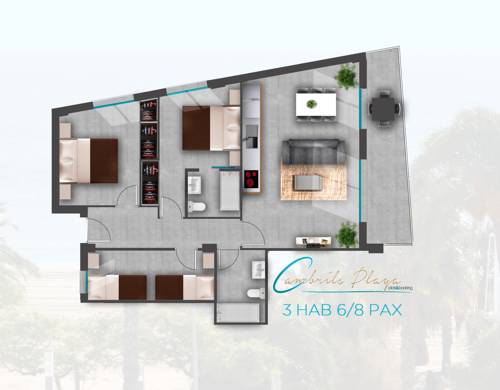 Imagen de la habitación del Apartamentos Cambrils Playa Spa. Foto 9