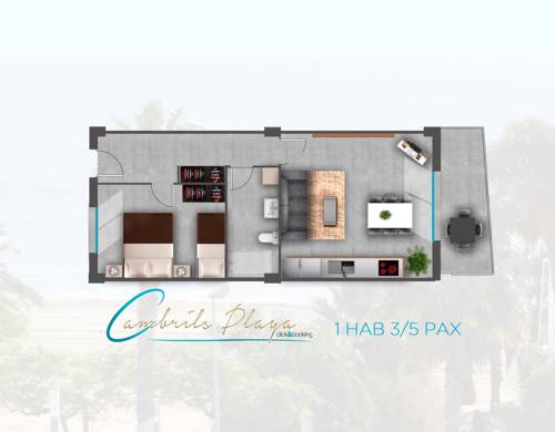Imagen de la habitación del Apartamentos Cambrils Playa Spa. Foto 10