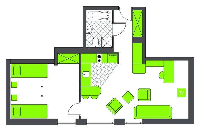 Imagen de la habitación del Apartamentos Warsaw - Apartments Apartamenty Wilanów. Foto 32