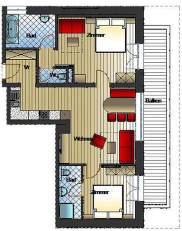 Imagen de la habitación del Aparthotel Rubinius. Foto 7