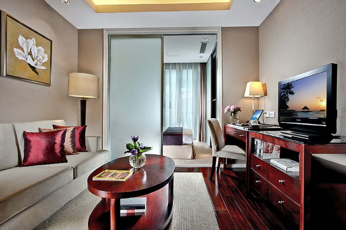 Imagen de los interiores del Aparthotel Somerset Emerald City Suzhou. Foto 13