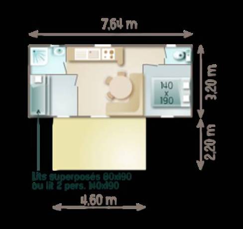 Imagen de la habitación del Camping Au Petit Port De L'houmeau - La Rochelle. Foto 7