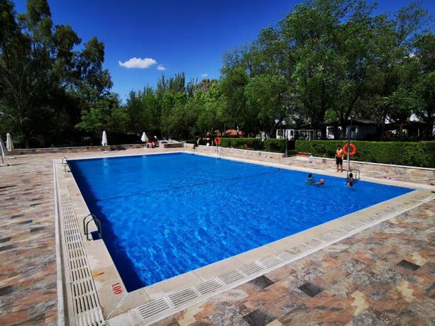 Imagen de la piscina del Camping Bungalows Alpha Madrid. Foto 11