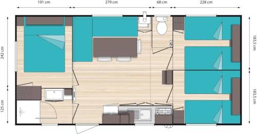 Imagen de la habitación del Camping Le Panoramic, Binic. Foto 3