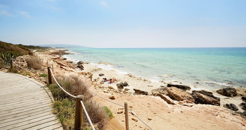 Imagen de los exteriores del Hostal Es Pi 2, Platja Migjorn. Foto 14