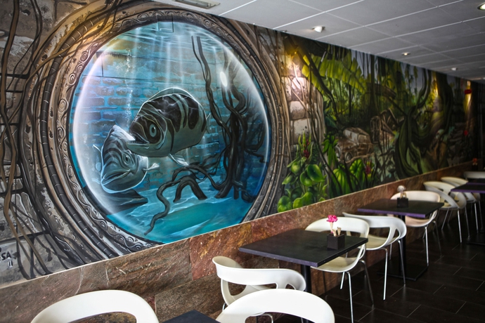 Imagen del bar/restaurante del Hostal Miranda, Blanes. Foto 4