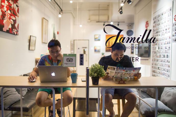 Imagen del bar/restaurante del Hostel Jamilla Boutique Inn -. Foto 3