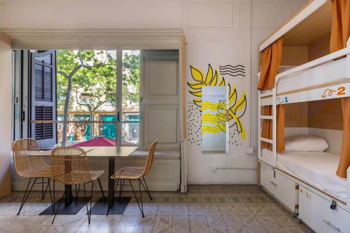 Imagen de los interiores del Hostel The Loft, Eixample. Foto 16