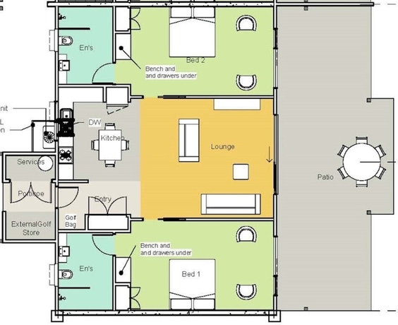 Imagen de la habitación del Hotel 13th Beach Golf Lodges. Foto 8