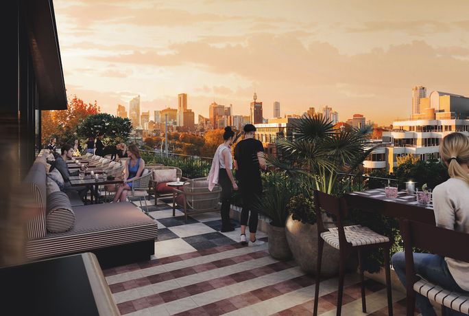 Imagen del bar/restaurante del Hotel 25hours Sydney The Olympia. Foto 2