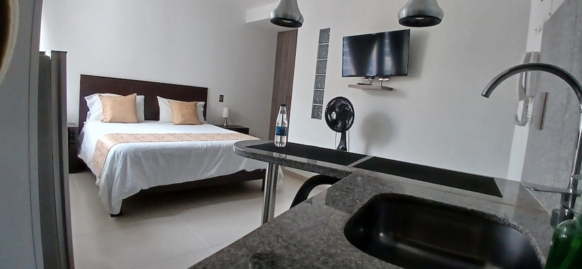 Imagen de la habitación del Hotel 302 Moderno Aparta-Suite en Versalles Tipo Loft - Cali Tower Suites and Lofts. Foto 6
