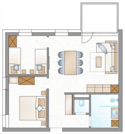 Imagen de la habitación del Hotel Adler Alpen Apartments. Foto 15