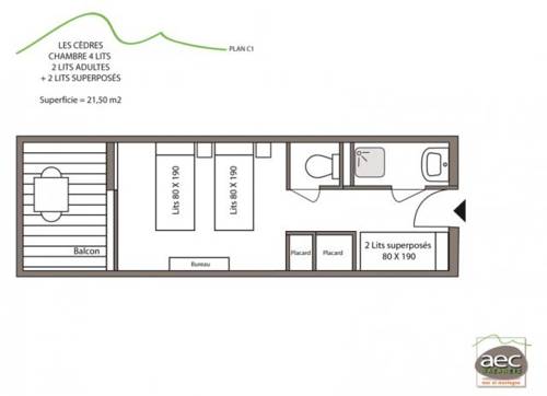 Imagen de la habitación del Hotel Aec Village Vacances - Les Cèdres. Foto 5