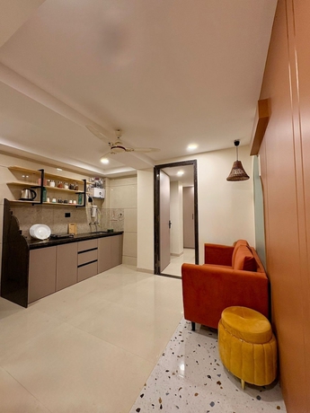 Imagen de los interiores del Hotel Aesthetic 1bhk luxe Indore. Foto 11