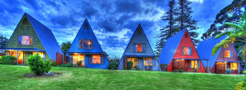 Imagen de los exteriores del Hotel A-frame Chalets @ Mokutu. Foto 8