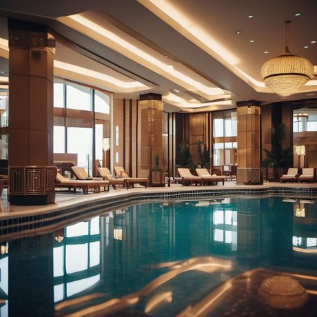Imagen de la piscina del Hotel Almouj. Foto 16