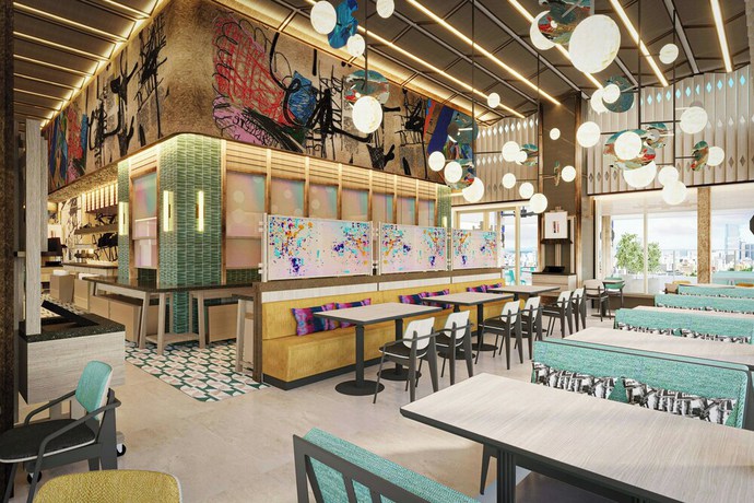 Imagen del bar/restaurante del Hotel Aloft Jakarta Kebon Jeruk. Foto 3