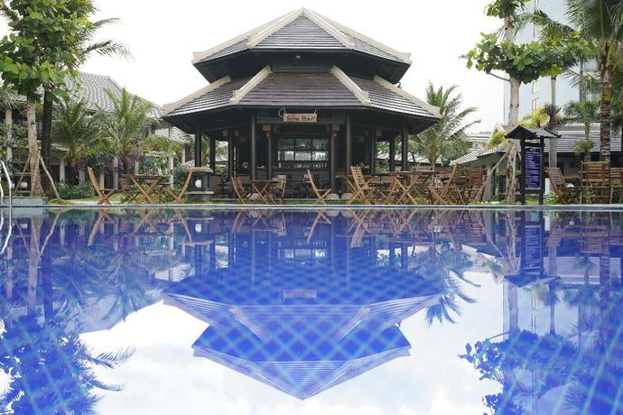 Imagen del bar/restaurante del Hotel Anja Beach Resort and Spa. Foto 1