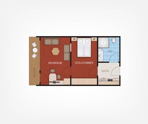 Imagen de la habitación del Hotel Aparthotel Kleinwalsertal. Foto 2