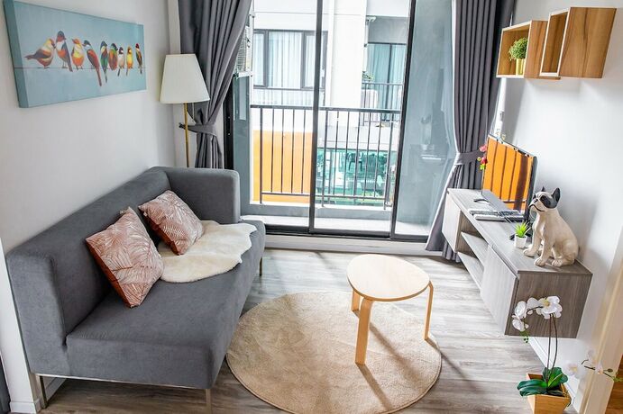 Imagen de la habitación del Hotel Apartment 450m From Bts With Sky Pool - Bkbloft1. Foto 20