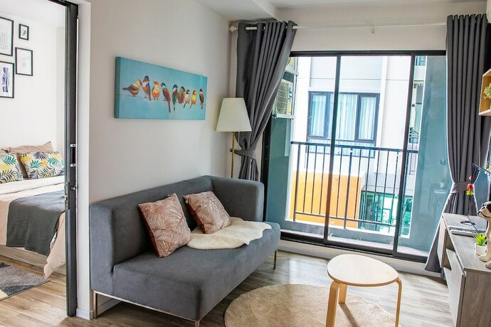 Imagen de la habitación del Hotel Apartment 450m From Bts With Sky Pool - Bkbloft1. Foto 21