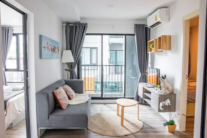 Imagen de la habitación del Hotel Apartment 450m From Bts With Sky Pool - Bkbloft1. Foto 22