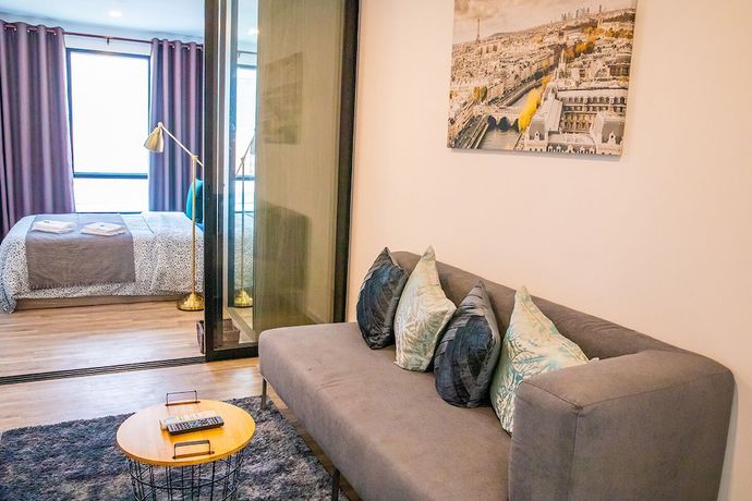 Imagen de la habitación del Hotel Apartment 450m From Bts With Sky Pool - Bkbloft6. Foto 11