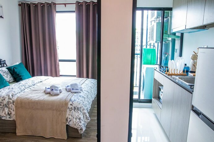 Imagen de la habitación del Hotel Apartment 450m From Bts With Sky Pool - Bkbloft7. Foto 19