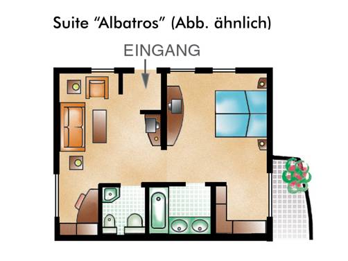 Imagen de la habitación del Hotel Aquamaris Strandresidenz R&uuml;gen. Foto 8