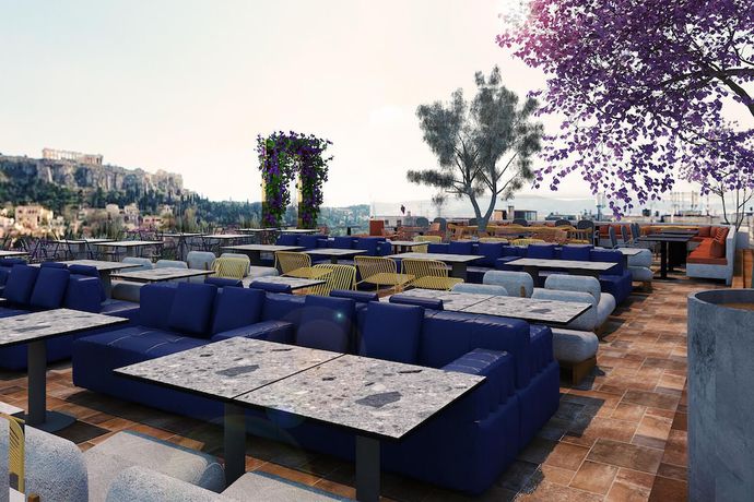 Imagen del bar/restaurante del Hotel Athens Tower Hotel By Palladian Hotels. Foto 4