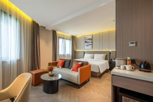 Imagen de la habitación del Hotel Atour Shanghai Wujiaochang West Yingao Road Station. Foto 14