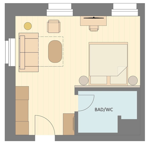 Imagen de la habitación del Hotel Bad &Uuml;berlingen. Foto 11